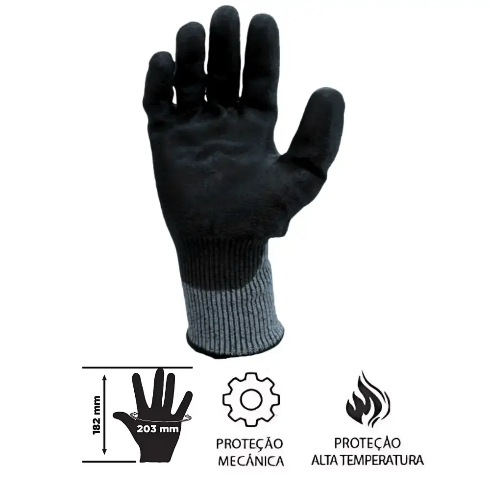 Luva de segurança extra flex com 12 pares Carbografite — fotografia 5