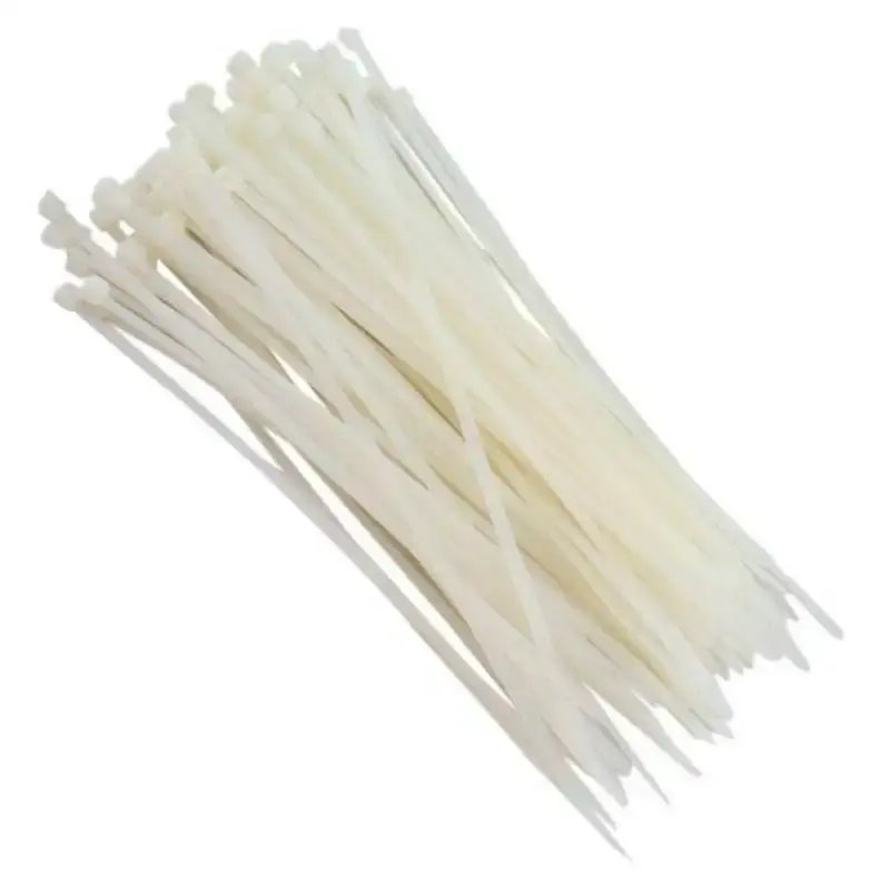 Abraçadeira de Nylon 100 Unidades 500mm x 4.8mm Branca 8686 BRASFORT — fotografia de referência