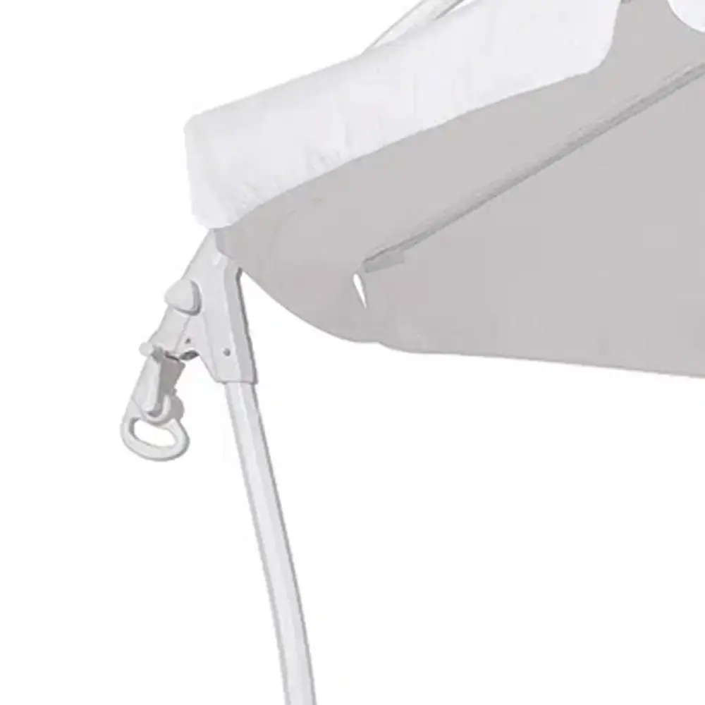 Ombrelone suspenso búzios giratório 360° 3M branco + base em ABS 50 litros preta 891001 BEL BEL FIX — fotografia 3