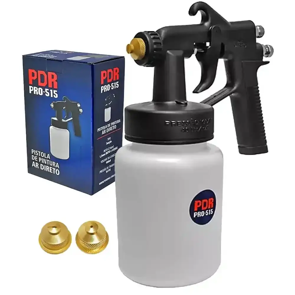 Pistola de pintura ar direto com copo 600ML PRO-515 PDR by Ldr2 — fotografia de referência