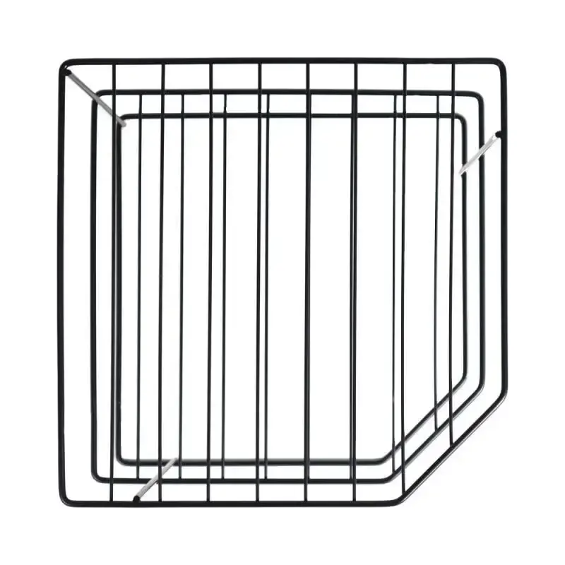 Organizador porta pratos horizontal viena 3 níveis em aço preto 990807 BEL — fotografia 5