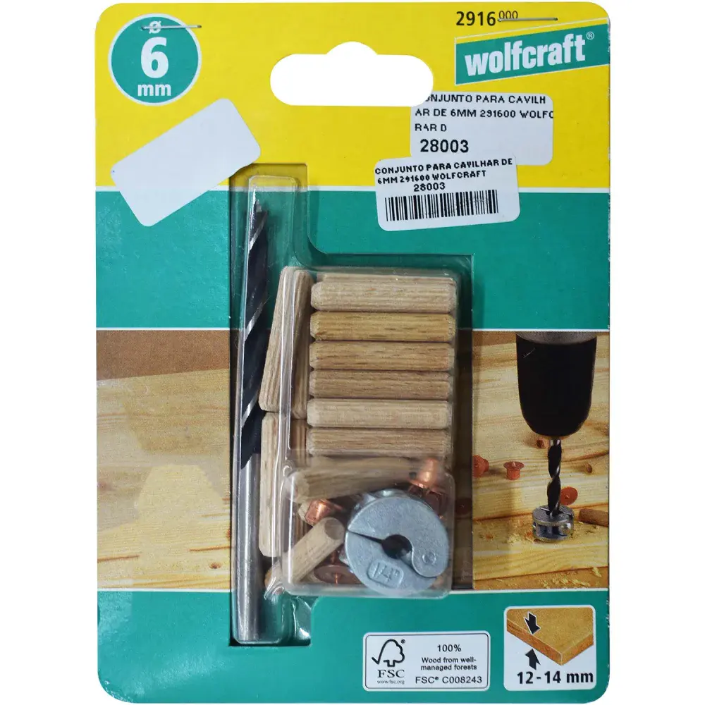 Conjunto para cavilhar de 6MM - Wolfcraft - 291600 — fotografia 6