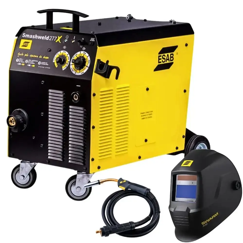 Máquina de solda mig/mag 250A com tocha MIG 3 metros e máscara automática Esab