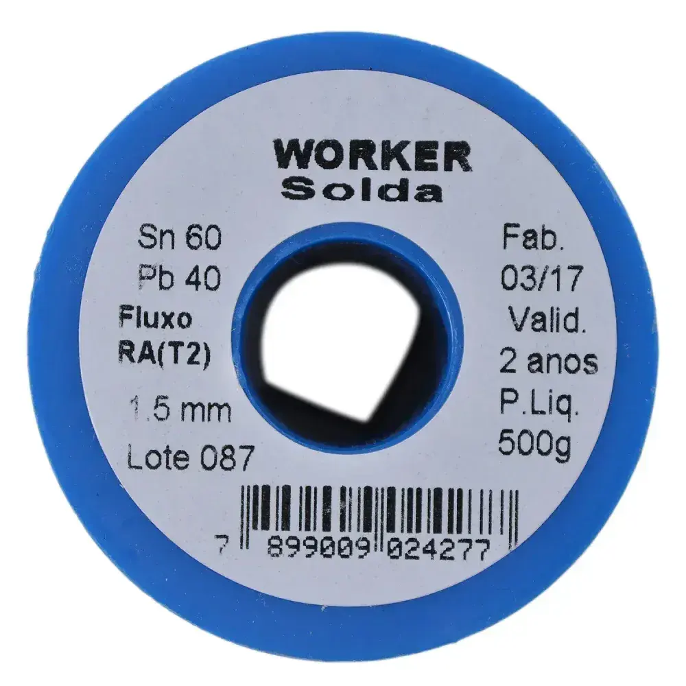Fio de estanho para solda 1,5MM 60X40 469 Worker - 500GR carretel — fotografia 10