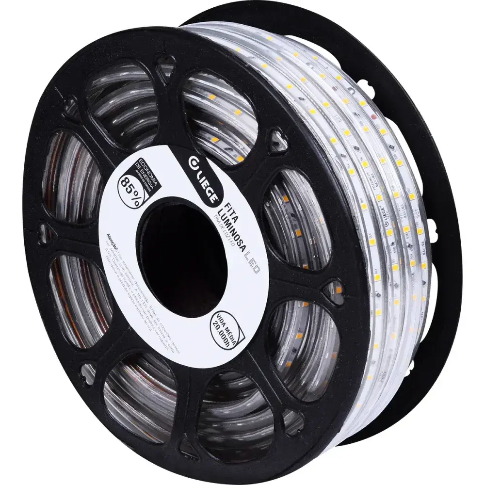 Fita luminosa de led amarela IP67 5W 3000K 220V Liege — fotografia 2