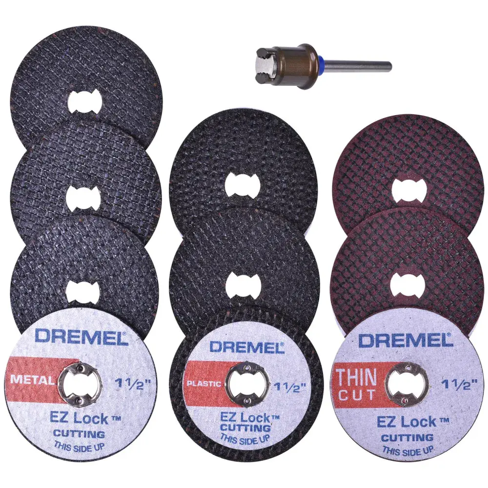 Kit para mini retífica 11 peç para corte ez lock Dremel — fotografia 2