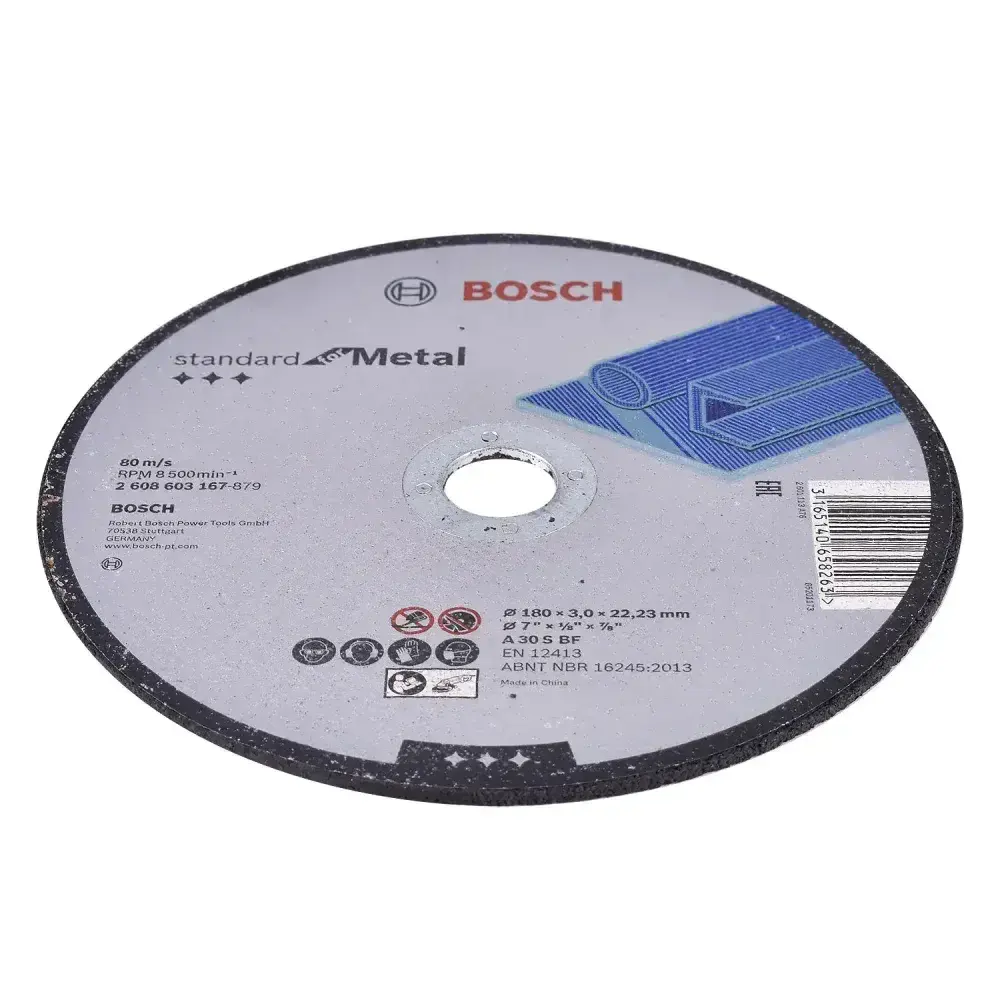 Disco abrasivo para corte em metal 180 x 3MM grão 30 Bosch — fotografia 8