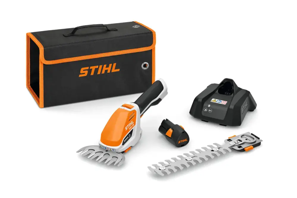 Podador de arbustos a bateria hsa 26 com carregador 127V sthil Stihl — fotografia de referência