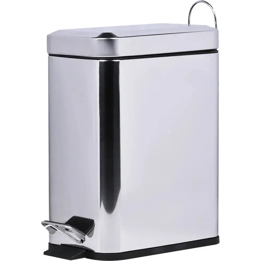 Lixeira retangular slim aço inox 5L Kala — fotografia 7