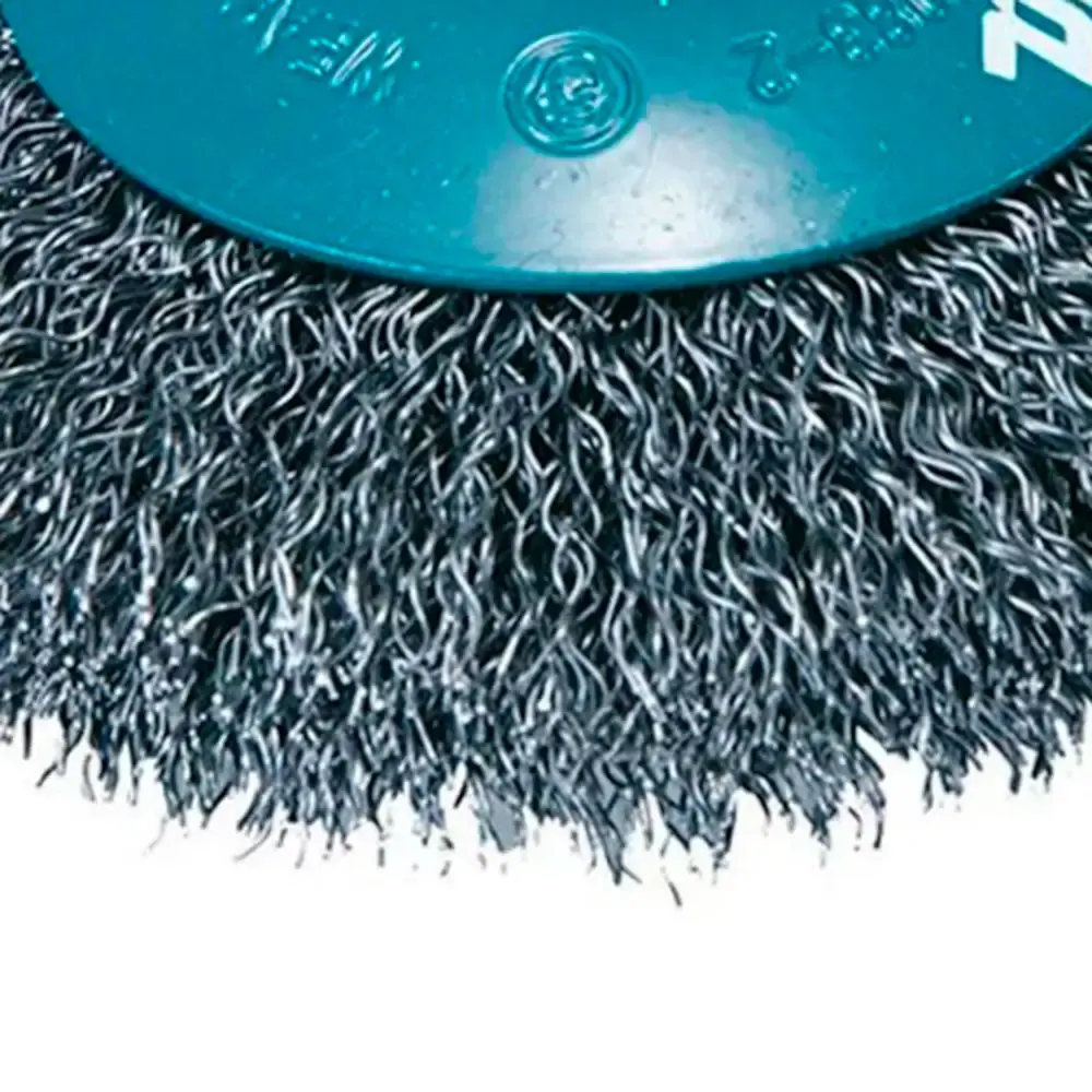 Escova circular côncava de aço ondulado 100MM Makita — fotografia 5