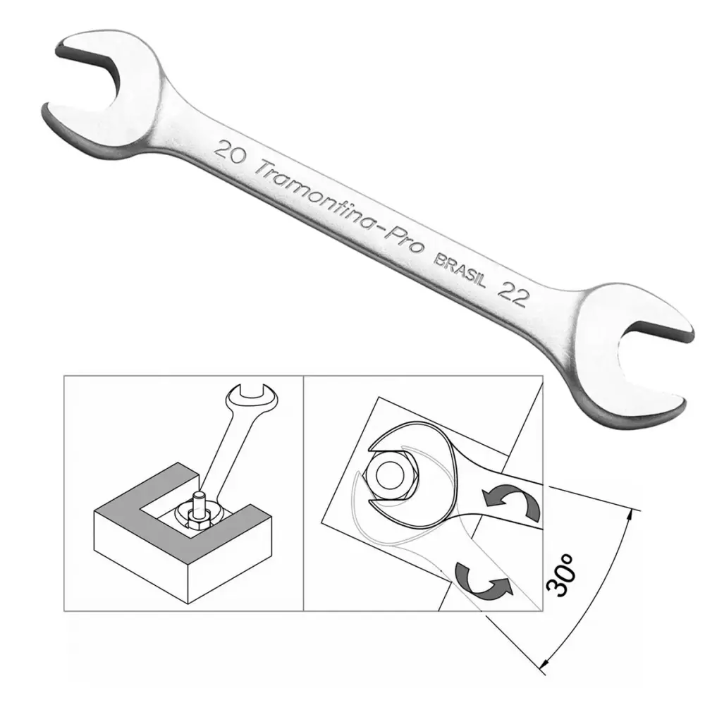 Chave Fixa 20x22 mm 44610108 Tramontina PRO — fotografia 5