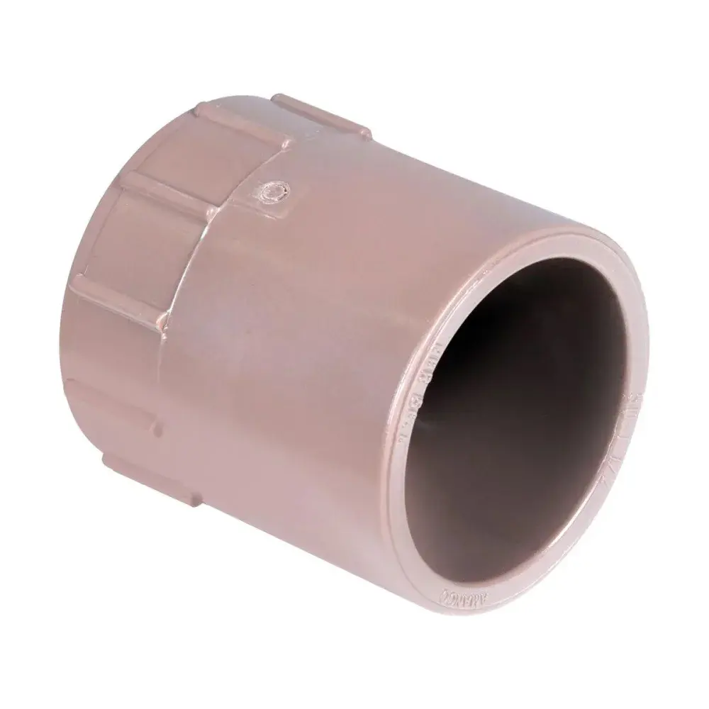 Luva pvc marrom soldável com rosca 1.1/2 x 50MM Amanco — fotografia 6