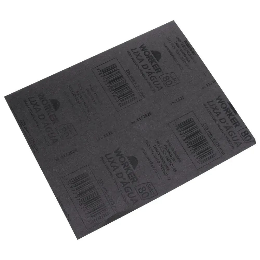 Lixa d água grão 80 225MM x 275MM Worker — fotografia 4