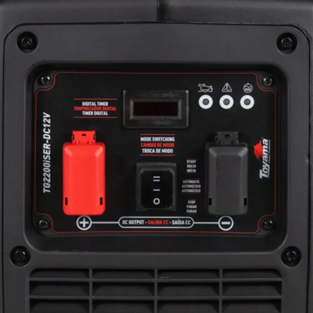 Gerador a gasolina 1,3 KW 1,3 KVA TG2200ISER-DC12V Toyama — fotografia 6