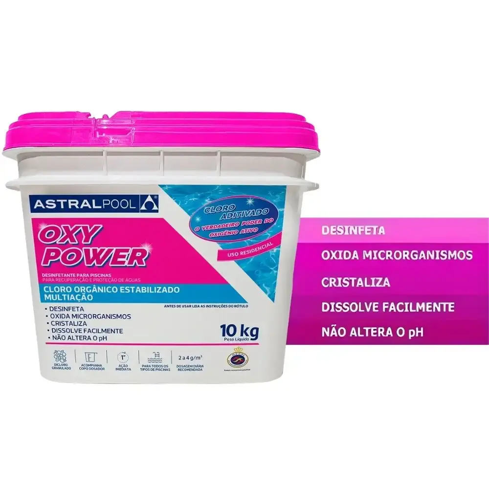Cloro para piscina oxypower Astralpool balde 10 KG fluidra — fotografia 4