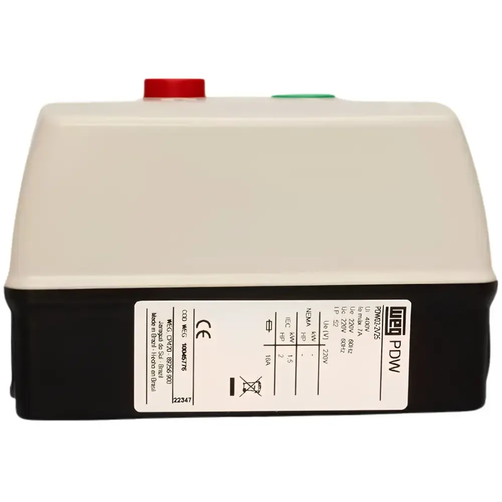Chave de partida direta para motor trifásico 2CV 220V PDW02 WEG — fotografia 4