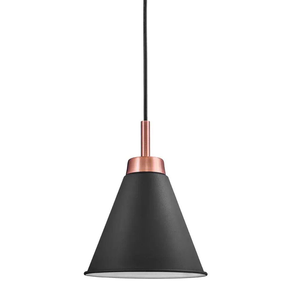 Luminária pendente mazin preto e dourado Kala