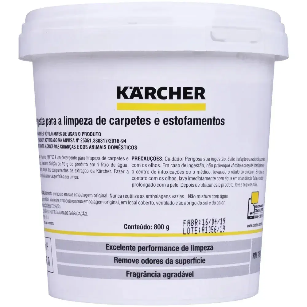 Detergente em pó para extratoras 800GR RM760 Karcher — fotografia 6