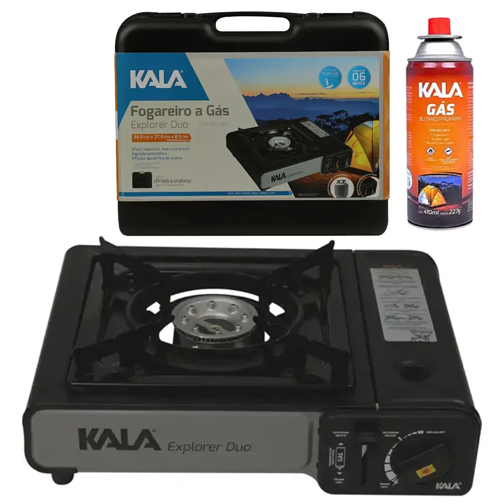Fogareiro explorer duo 2,3KW com gás 277GR Kala — fotografia de referência