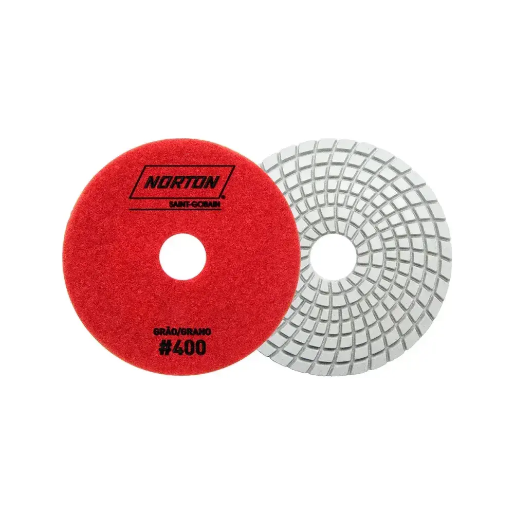Disco diamantado flexível 100MM grão 400 vermelho Norton — fotografia 4