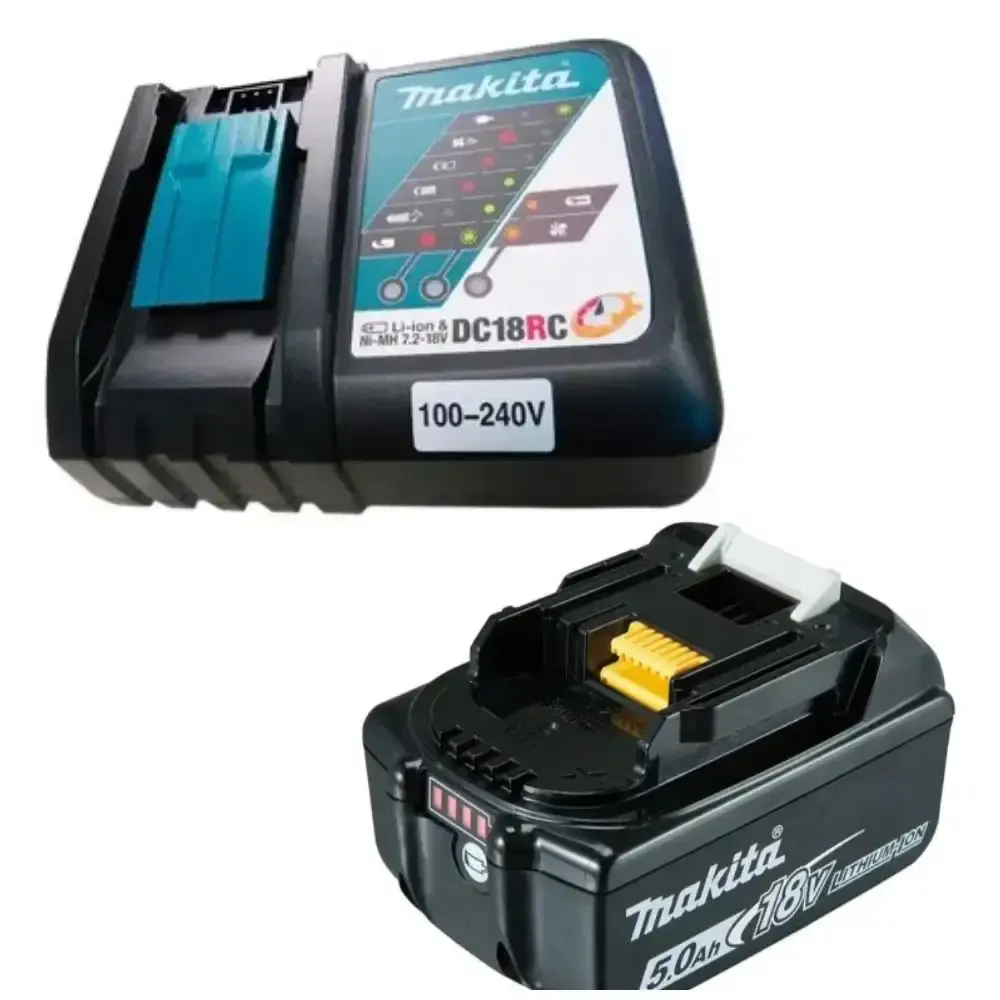Carregador bivolt DC18WC com 2 baterias 18V 3.0AH BL1830B LXT Makita — fotografia 3