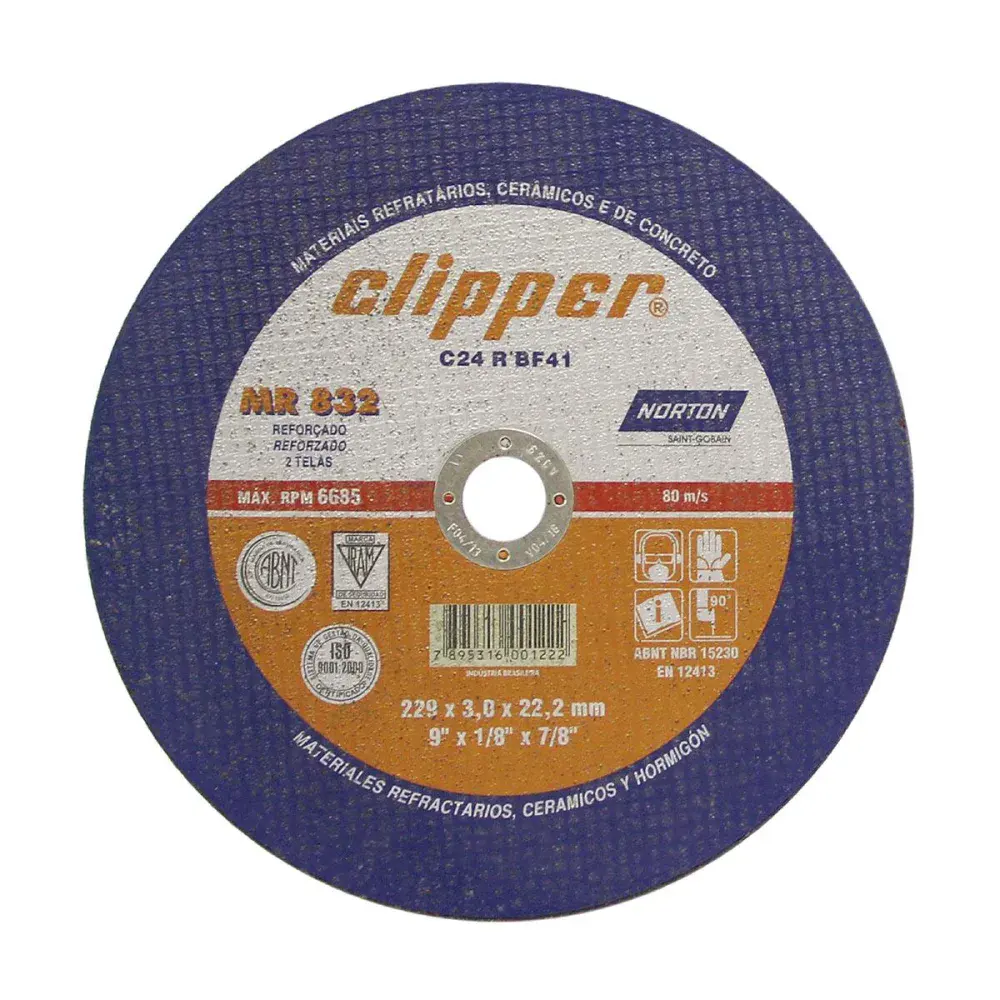 Disco de corte clipper 230 x 3,0 x 22,22MM Norton
