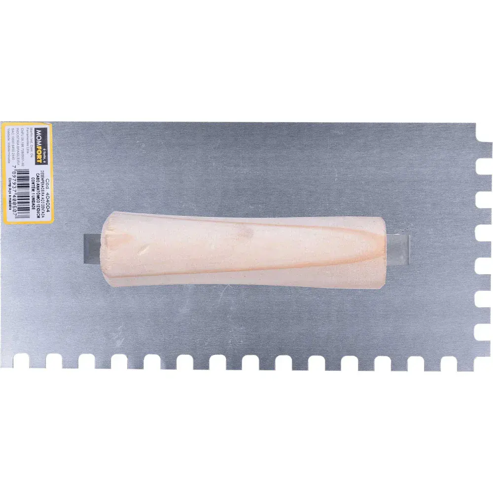 Desempenadeira de aço dentada 12×24 cm 404004 Momfort — fotografia 4