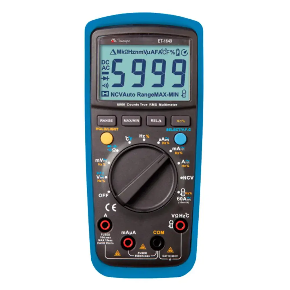 Multímetro digital ET-1649 10A 600V Minipa — fotografia de referência