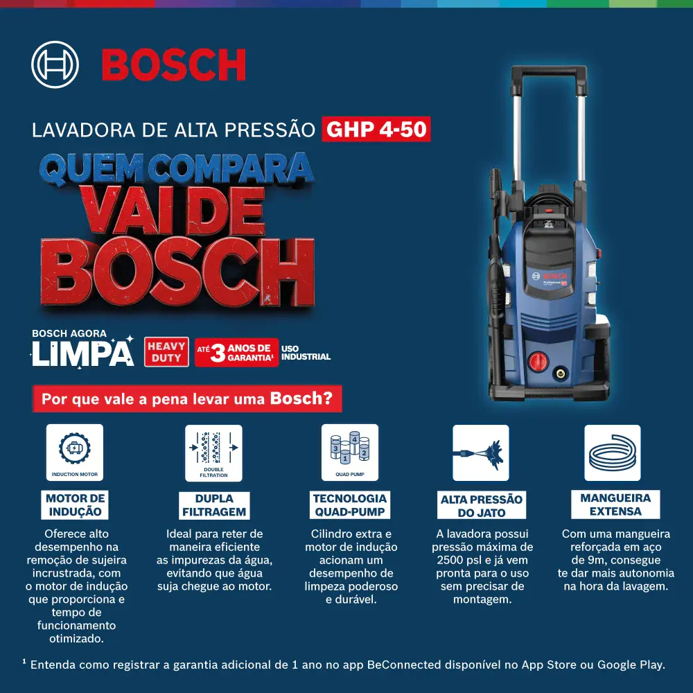 Lavadora alta pres ghp 4-50 2200W 220V Bosch — fotografia 6
