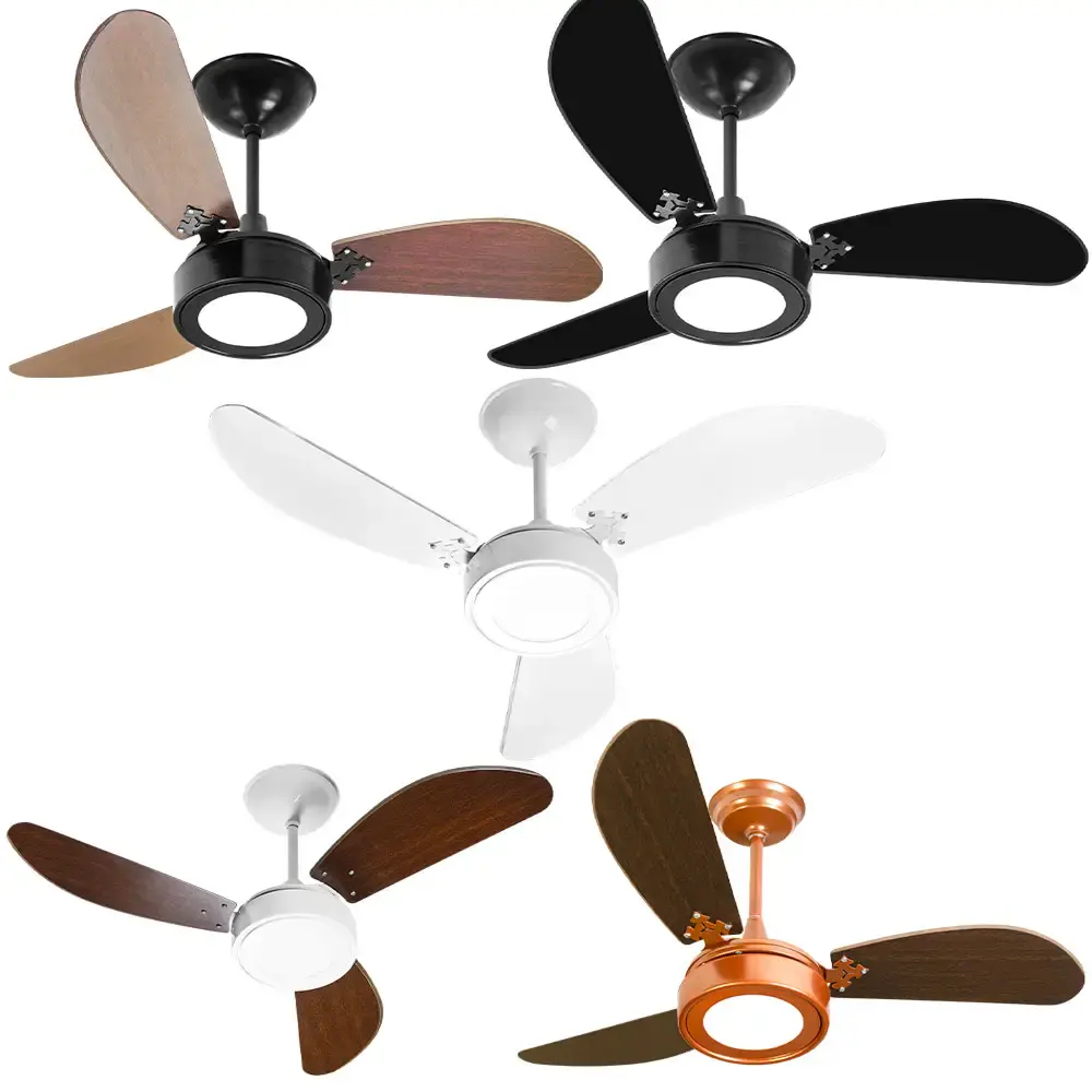 Ventilador de teto LED 3 pás 130W várias cores Venti-delta — fotografia de referência