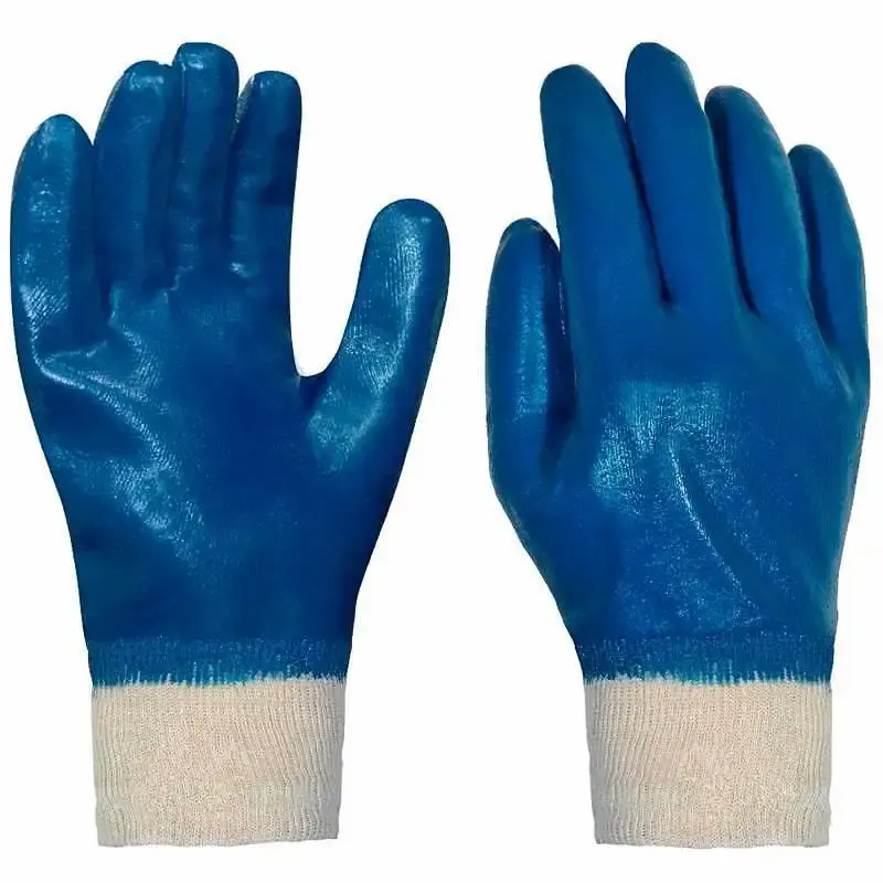 Luva de segurança NTX malha gladiador azul tamanho 11 Plastcor — fotografia de referência
