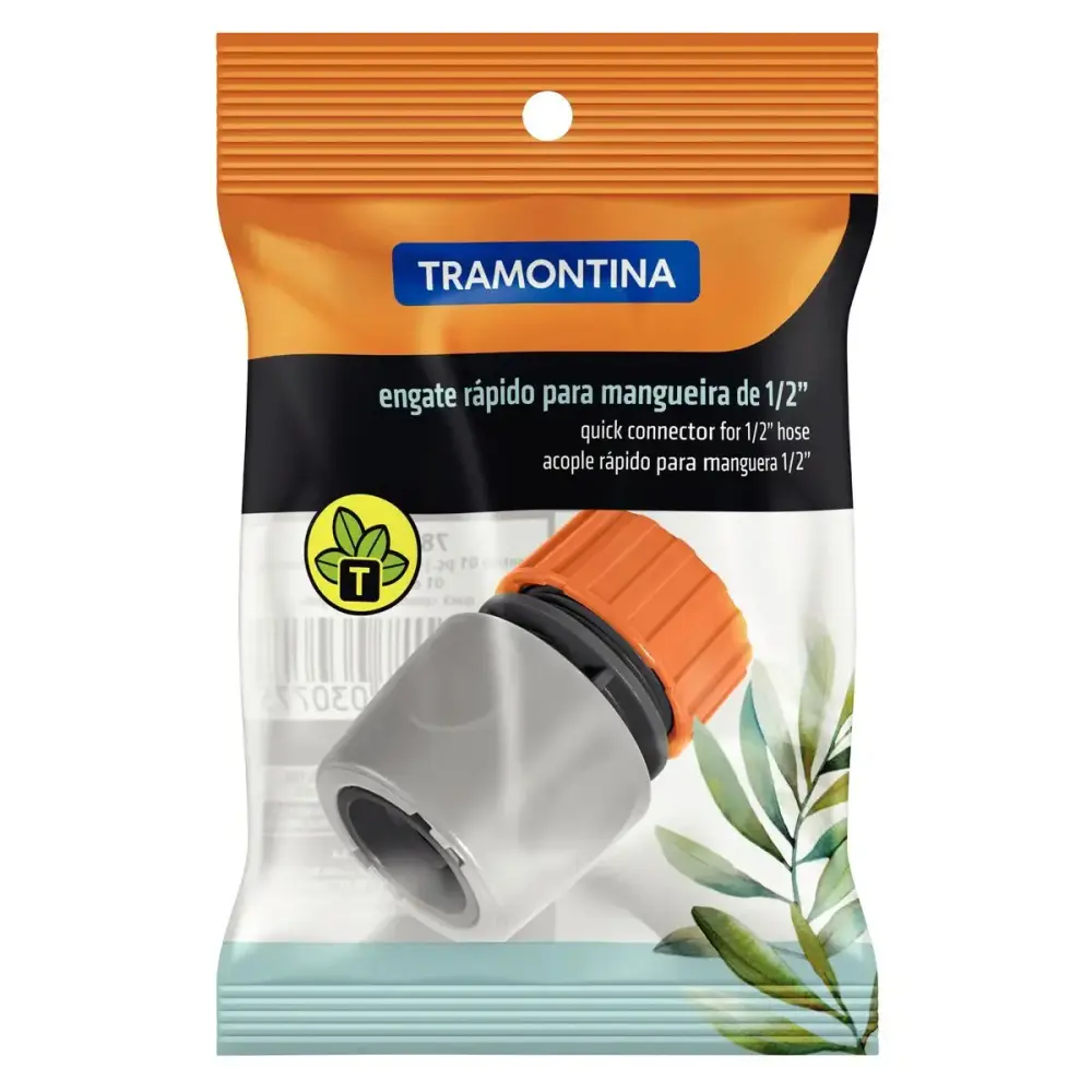 Engate rápido em plástico para mangueiras 1/2 polegadas Tramontina — fotografia 4