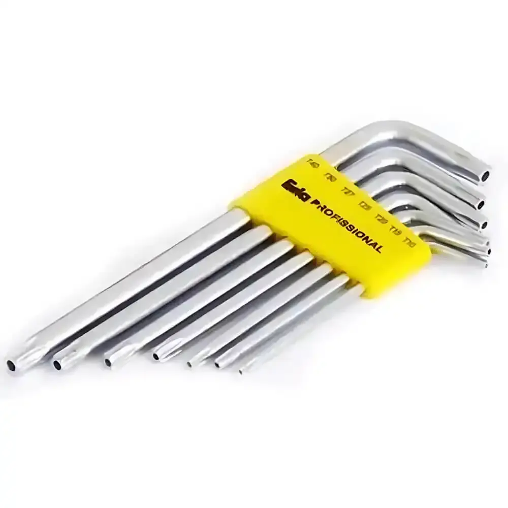 Jogo de chave torx com 10 peças extra longas de 6,5CM a 18CM com guia 8QH Eda — fotografia 4