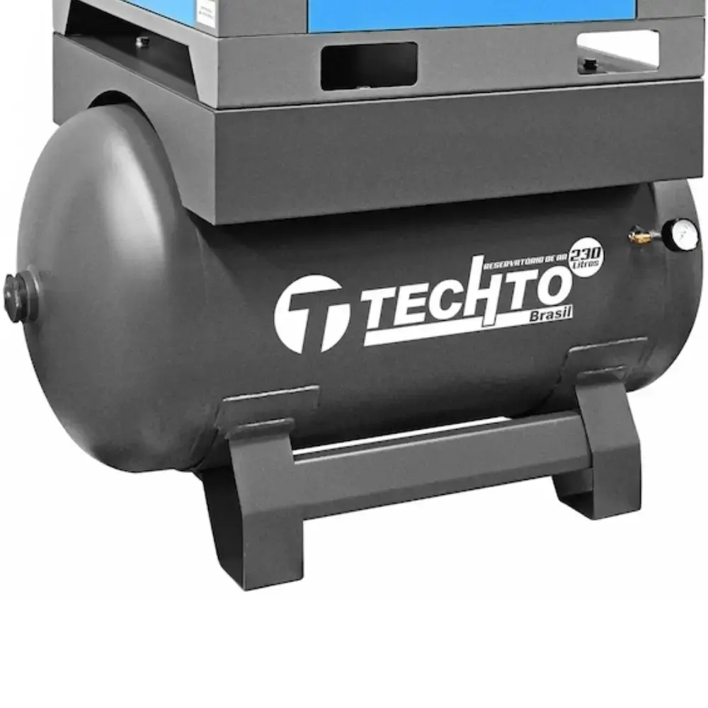 Compressor de parafuso supreme com reservatório 230L 10HP 10BAR 380V SC10 techto — fotografia 4