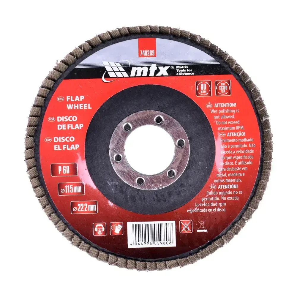 Lixa disco flap 115 × 22 mm G60 MTX — fotografia 5