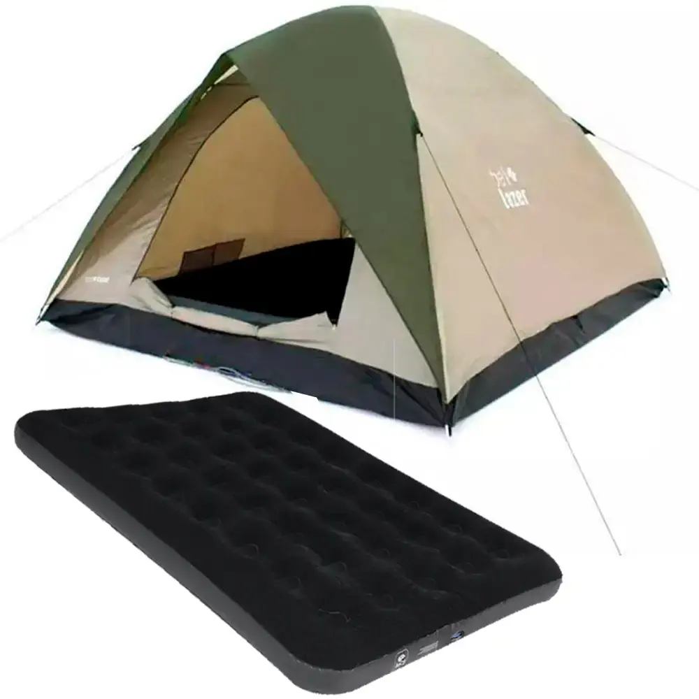 Barraca camping araguaia alta premium com colchão inflável casal