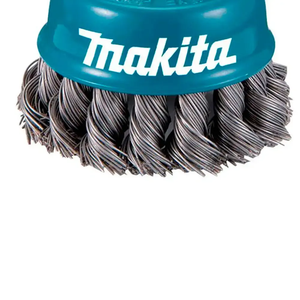 Escova de Aço Copo Trançada 65 mm Rosca M14 x 2,0mm MAKITA — fotografia 5