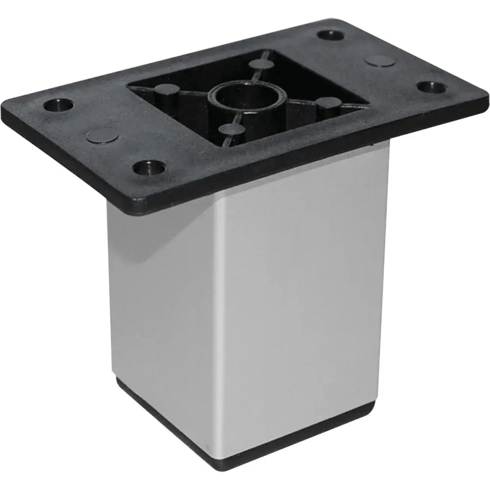 Pé quadrado flange Criativa 40MMX10CM polido 8 peç