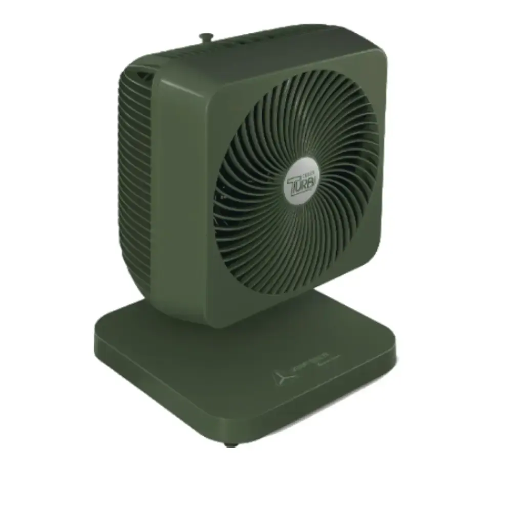 Ventilador de mesa 3 pás 140W turbi max decorativo várias cores Venti-delta 110 V Verde — fotografia 3