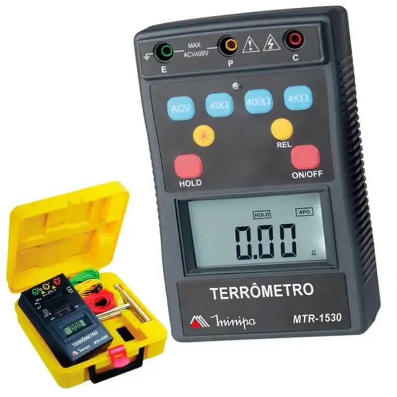 Termômetro digital portátil 400V MTR-1530 Minipa — fotografia de referência