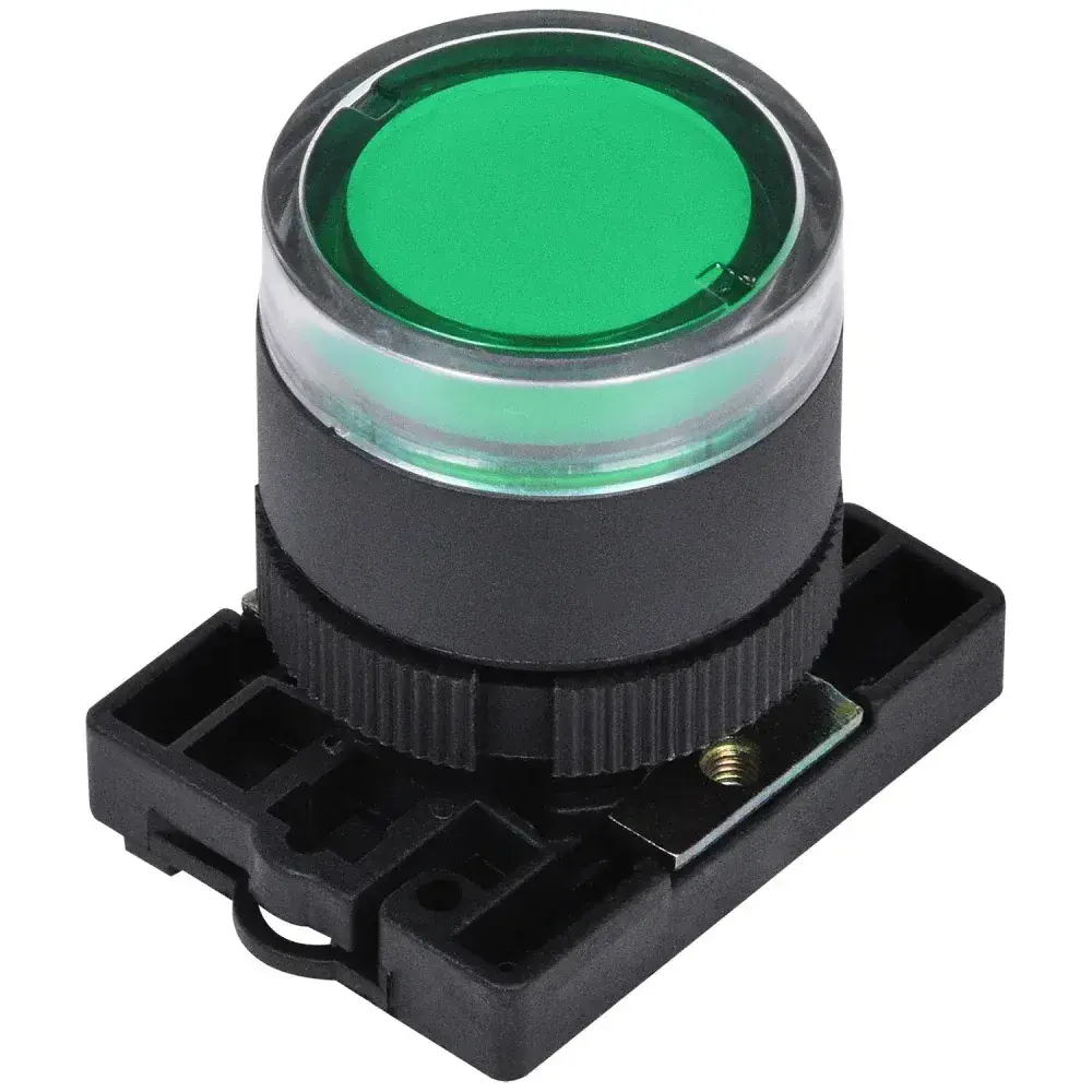 Botão comando NP2-EW330 verde plástico Chint — fotografia 6