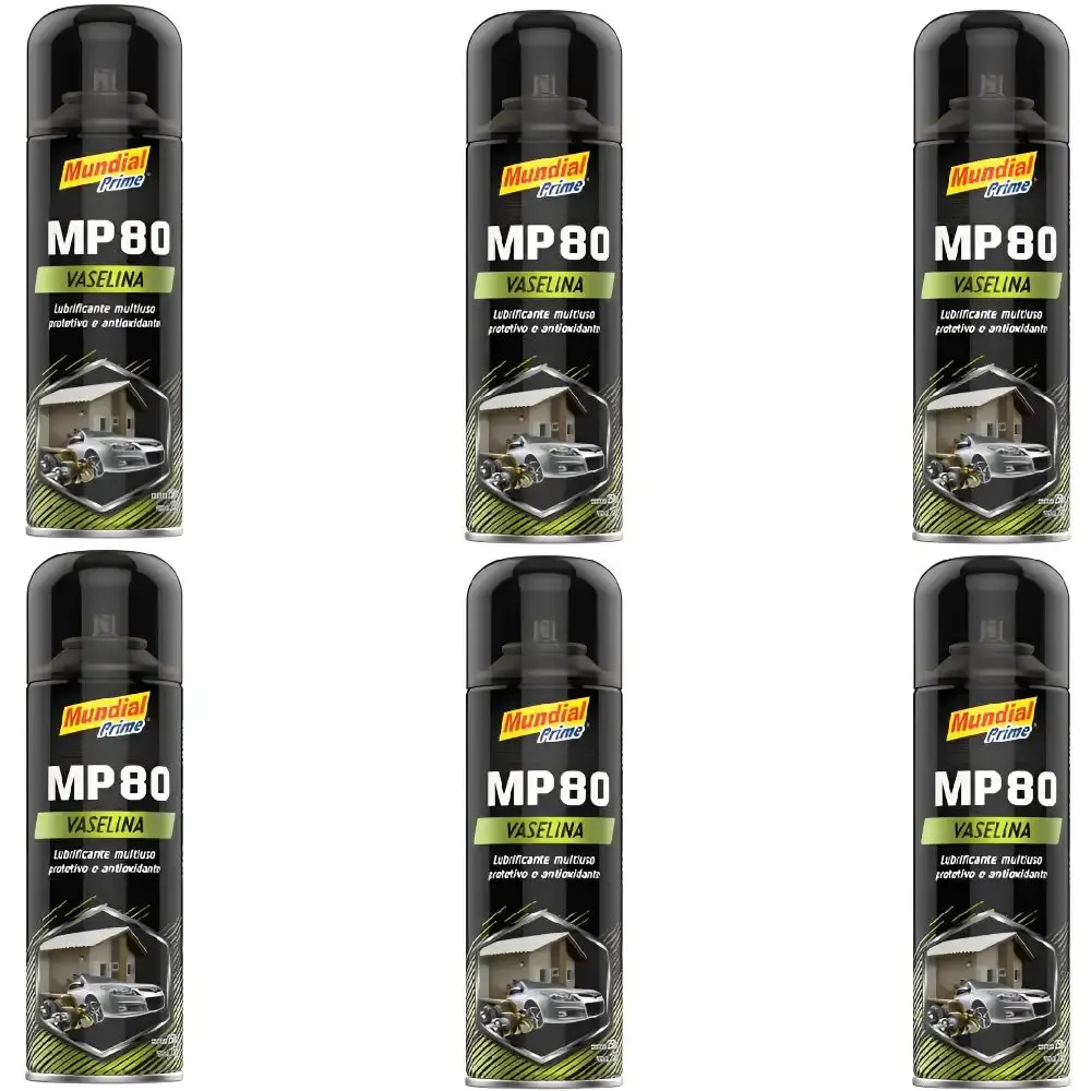 Vaselina Spray MP80 250 ml com 6 Unidades MUNDIAL PRIME — fotografia de referência