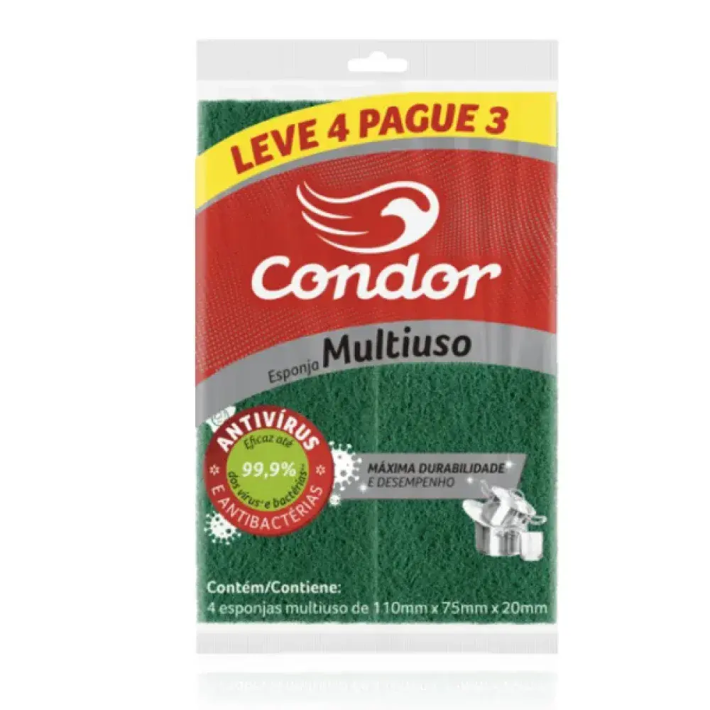 Esponja multiuso L4P3 limpeza pesada Condor — fotografia 2