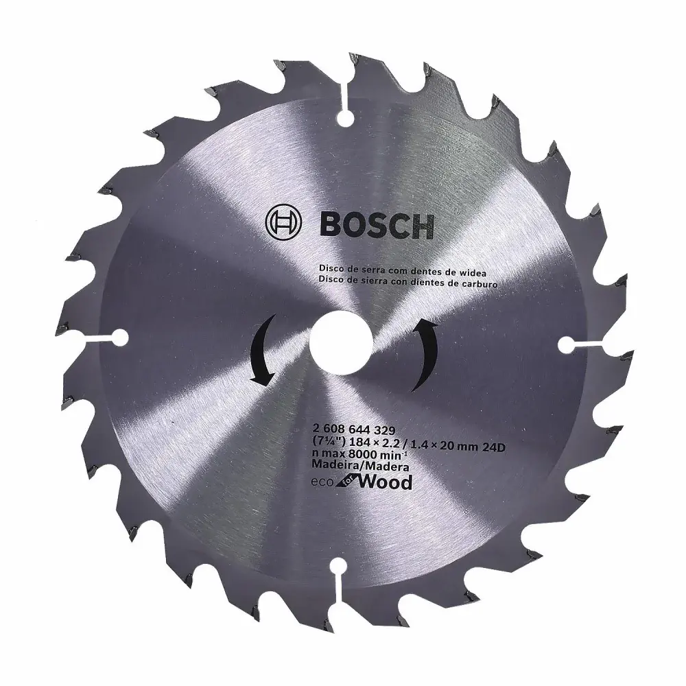 Disco de serra 7 ¼” em aço com dentes widea 24 d Bosch — fotografia de referência