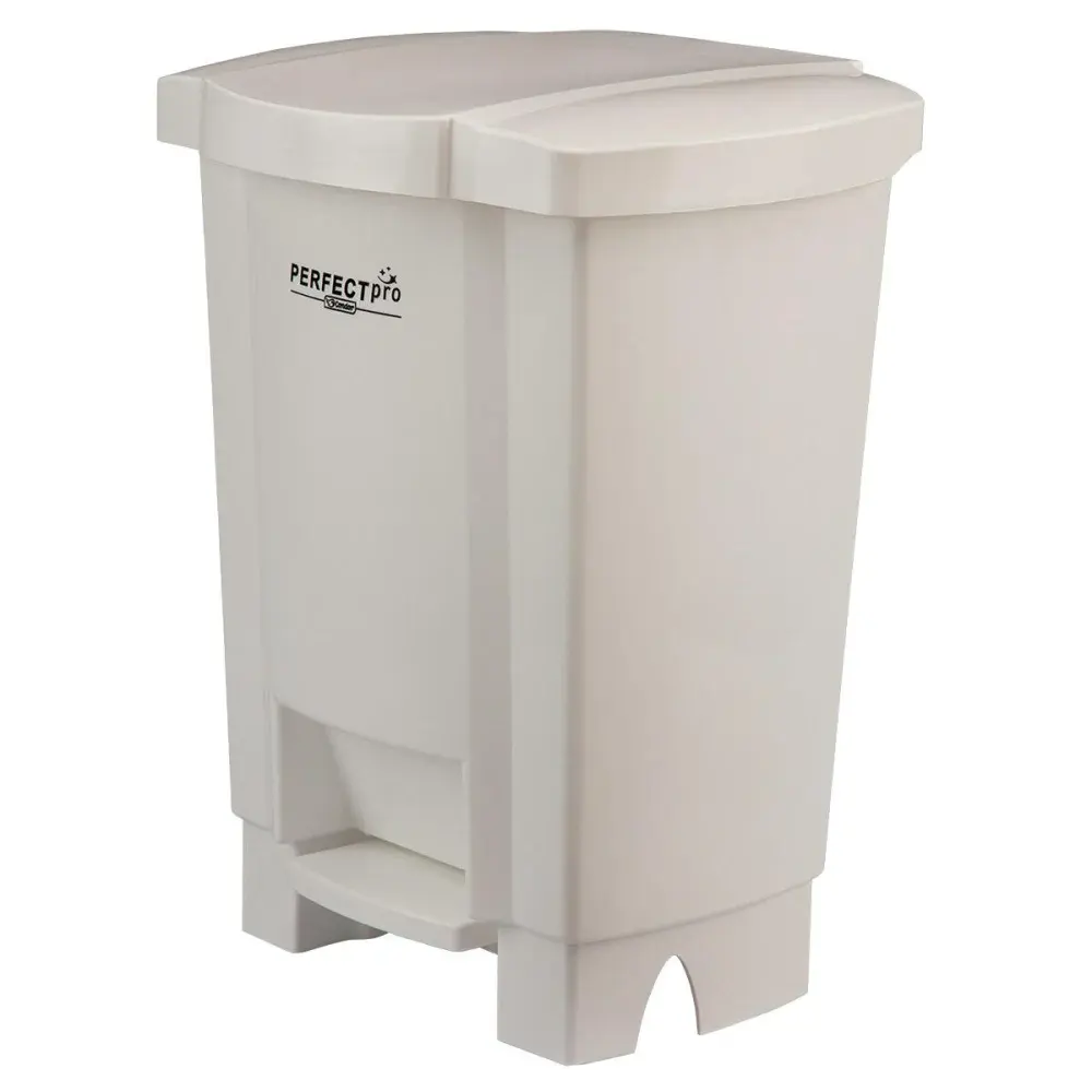 Lixeira resistente e balanceada branca 17L Perfect — fotografia 9