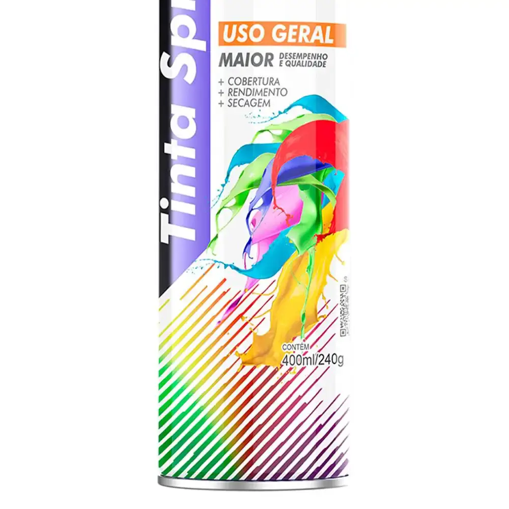 Tinta spray 400 ML mundial prime Branco — fotografia 10
