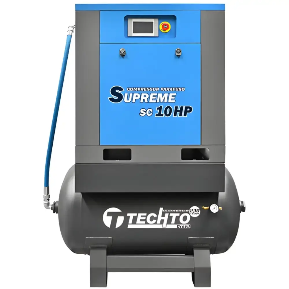 Compressor de parafuso supreme com reservatório 230L 10HP 10BAR 380V SC10 techto — fotografia de referência