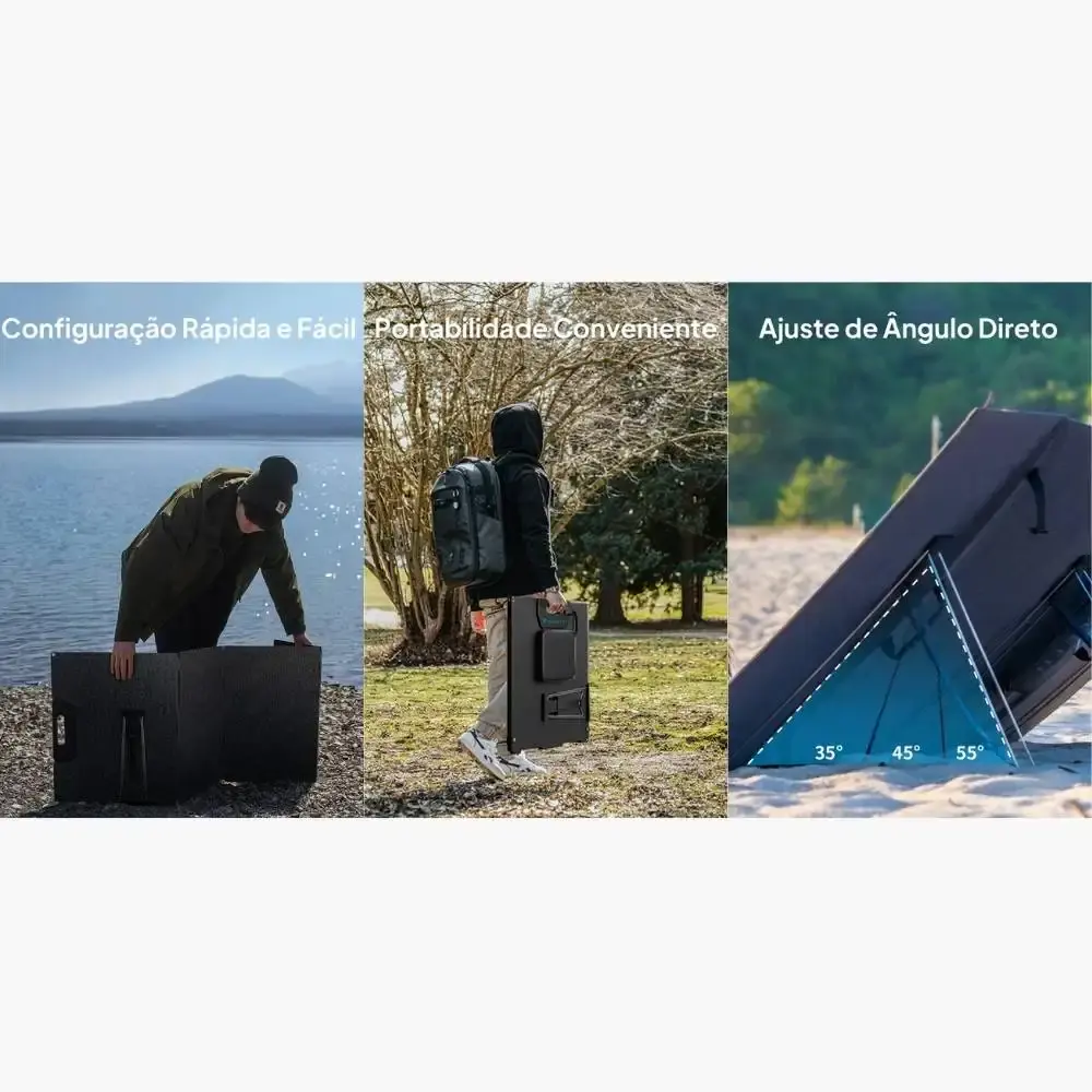 Painel solar portátil 200W para gerador e estação de energia MP200 Bluetti — fotografia 7