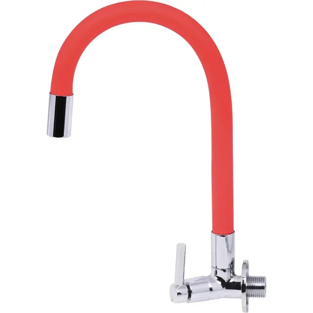 Torneira para cozinha com bica flexível vermelho C60 Liege — fotografia 2