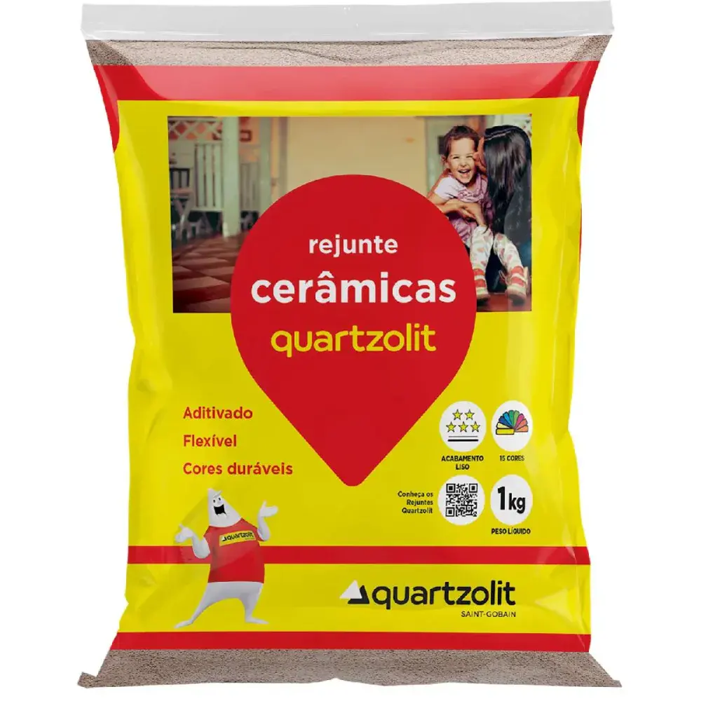 Rejunte cerâmicas branco 1KG Quartzolit — fotografia 2